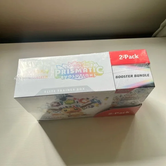 Pokémon Scarlet & Violet Prismatic Evolutions Elite Trainer Box Costco Bundle - Picture 2 of 5